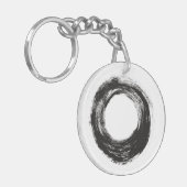 Bürstenanschlag-Kreisbeschaffenheit Schlüsselanhänger (Vorderseite links)