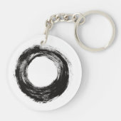 Bürstenanschlag-Kreisbeschaffenheit Schlüsselanhänger (Rückseite)