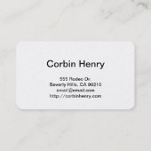 Bürstenbehaftete Copper-Visitenkarten Visitenkarte (Rückseite)