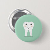 Bürstende Zahnbürste des glücklichen Button (Vorne & Hinten)