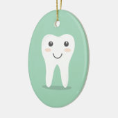 Bürstende Zahnbürste des glücklichen Keramik Ornament (Links)