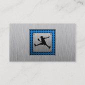 Bürstenes Aluminium-Look Tennis Visitenkarte (Rückseite)