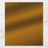 Bürstengegossene Kupfer Elegante Imitate Metall Hi Weinetikett (Einzelnes Label)