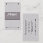 Bürstenmetall: Aluminium Texturierte Visitenkarte (Vorne/Hinten)