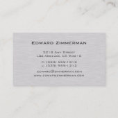 Bürstenmetall: Aluminium Texturierte Visitenkarte (Rückseite)