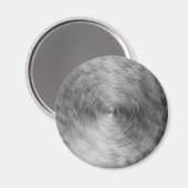 Bürstenmetall aus Silvery Steel Metallic Abstrakt Magnet (Vorderseite/Rückseite)