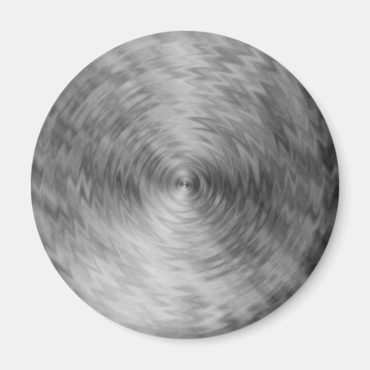 Bürstenmetall aus Silvery Steel Metallic Abstrakt Magnet (Vorne)