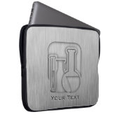 Bürstenmetall-Look Chemie Laptopschutzhülle (Vorne Rechts)