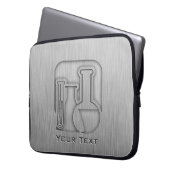 Bürstenmetall-Look Chemie Laptopschutzhülle (Vorderseite Links)