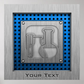 Bürstenmetall-Look Chemie Poster