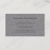 Bürstenmetall: Nickle Textured Business Card Visitenkarte (Rückseite)