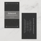 Bürstenmetall: Titan Texturkarte Visitenkarte (Vorne/Hinten)