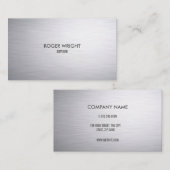 Bürstenstahl Modernes Beruflich Visitenkarte (Vorne/Hinten)