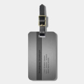 Bürstenstahl Zwei Shades Gepäckanhänger (Vorderseite vertikal)