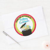 Burstierende Aromen, die aus der Küche personalisi Runder Aufkleber (Umschlag)