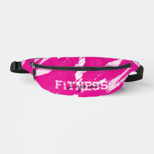 Bürstig Rosa Weiß Schwarz Bauchtasche