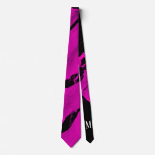 Bürstige Schwarz-Rosa-Schlips Krawatte