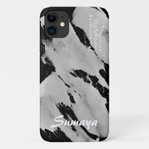 Bürstiges Schwarz & Grau iPhone 11 Hülle Anpassb