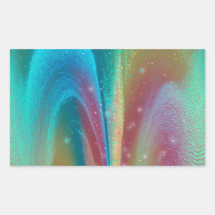 Bursting Nebula Fantasy Galaxie Abstrakte Kunst Rechteckiger Aufkleber