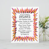 Bursts Thema Geburtstagsparty Flyer Einladungen (Stehend Vorderseite)