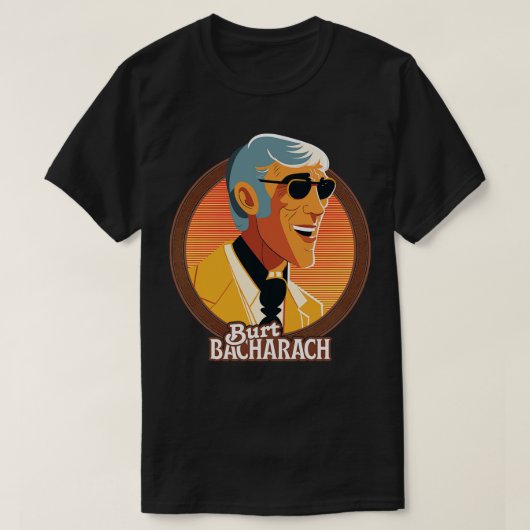 Burt Bacharach Retro 60er Fan Design T-Shirt (Design vorne)