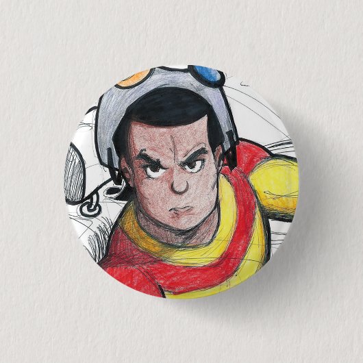 Burt Skye klein, 1 ¼ Zoll-runder Knopf Button (Vorderseite)