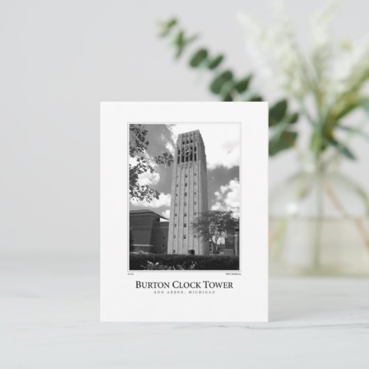 Burton Clock Tower Postkarte (Stehend Vorderseite)