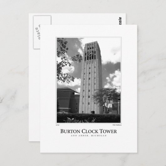 Burton Clock Tower Postkarte (Vorne/Hinten)