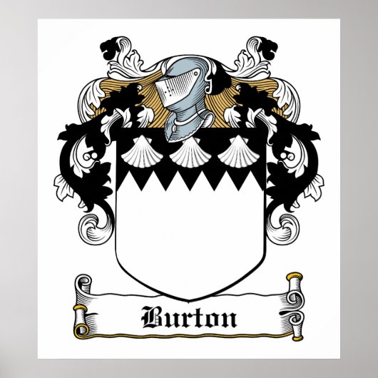 Burton Familienwappen Poster (Vorne)