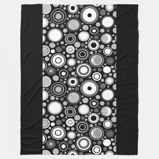 Burton Family Collection Grau/Schwarz/Weiß Fleecedecke (Vorderseite)