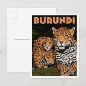 Burundi Afrika Vintage Reise Postkarte (Vorne/Hinten)