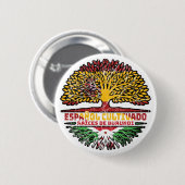 Burundi Burundischer Spanisch Spanien Baumwurzeln  Button (Vorne & Hinten)
