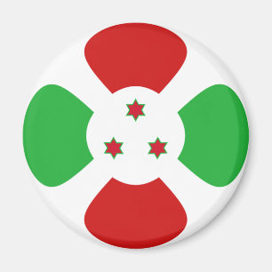 Burundi Fischaugen-Flagge-Magnet Magnet
