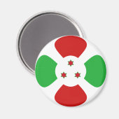 Burundi Fisheye Flag Magnet (Vorderseite/Rückseite)