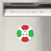 Burundi Fisheye Flag Magnet (In Situ (Geschirrspüler))