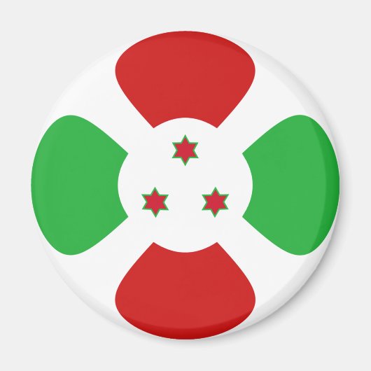 Burundi Fisheye Flag Magnet (Vorne)