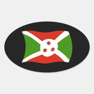 Burundi-Flag-Aufkleber Ovaler Aufkleber