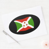 Burundi-Flag-Aufkleber Ovaler Aufkleber (Umschlag)