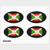 Burundi-Flag-Aufkleber Ovaler Aufkleber (Blatt)