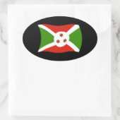 Burundi-Flag-Aufkleber Ovaler Aufkleber (Tasche)