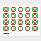 Burundi-Flag-Aufkleber Quadratischer Aufkleber (Blatt)