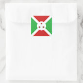 Burundi-Flag-Aufkleber Quadratischer Aufkleber (Tasche)