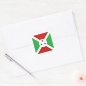 Burundi-Flag-Aufkleber Quadratischer Aufkleber (Umschlag)