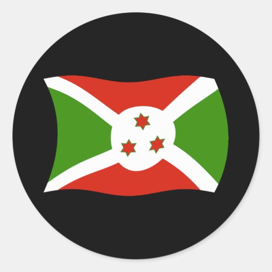 Burundi-Flag-Aufkleber Runder Aufkleber (Vorderseite)