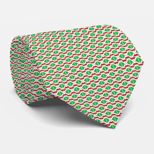 Burundi Flag Brick Pattern Krawatte (Gerollt)