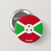 Burundi Flag Charming Patriotic Button (Vorne & Hinten)