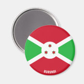 Burundi Flag Charming Patriotic Magnet (Vorderseite/Rückseite)