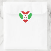 Burundi Flag Heftsticker Herz-Aufkleber (Tasche)