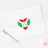 Burundi Flag Heftsticker Herz-Aufkleber (Umschlag)