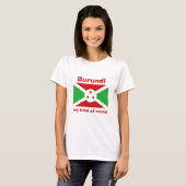 Burundi-Flag + Karte + Text-T - Shirt (Vorne ganz)